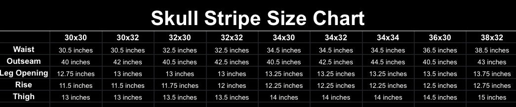 Skull Stripe Denim (Black Wash)