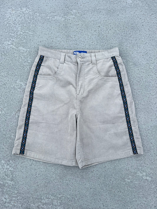 Aztec Corduroy Shorts (Gray/Blue)