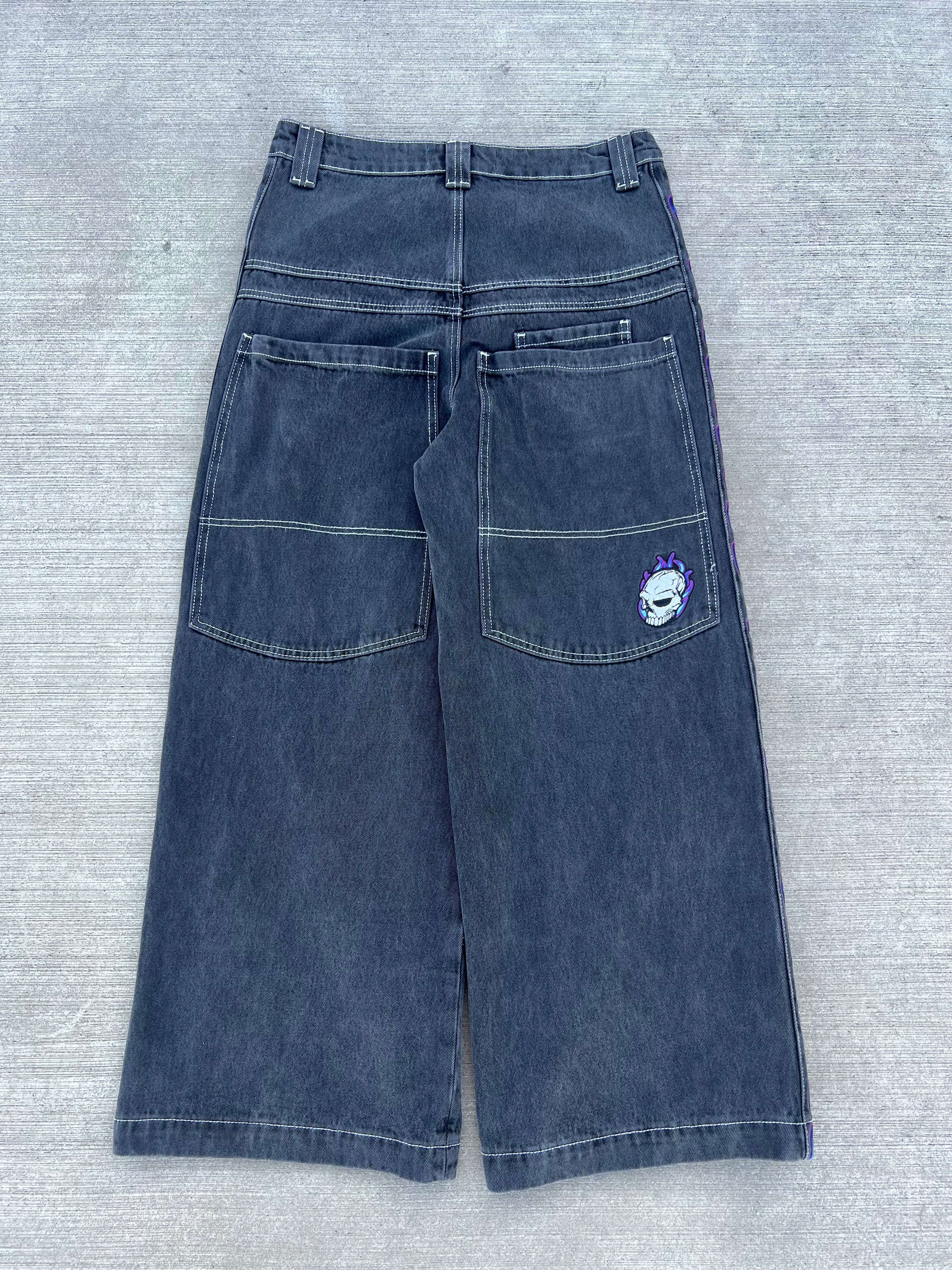 Skull Stripe Denim (Black Wash) – Azure US