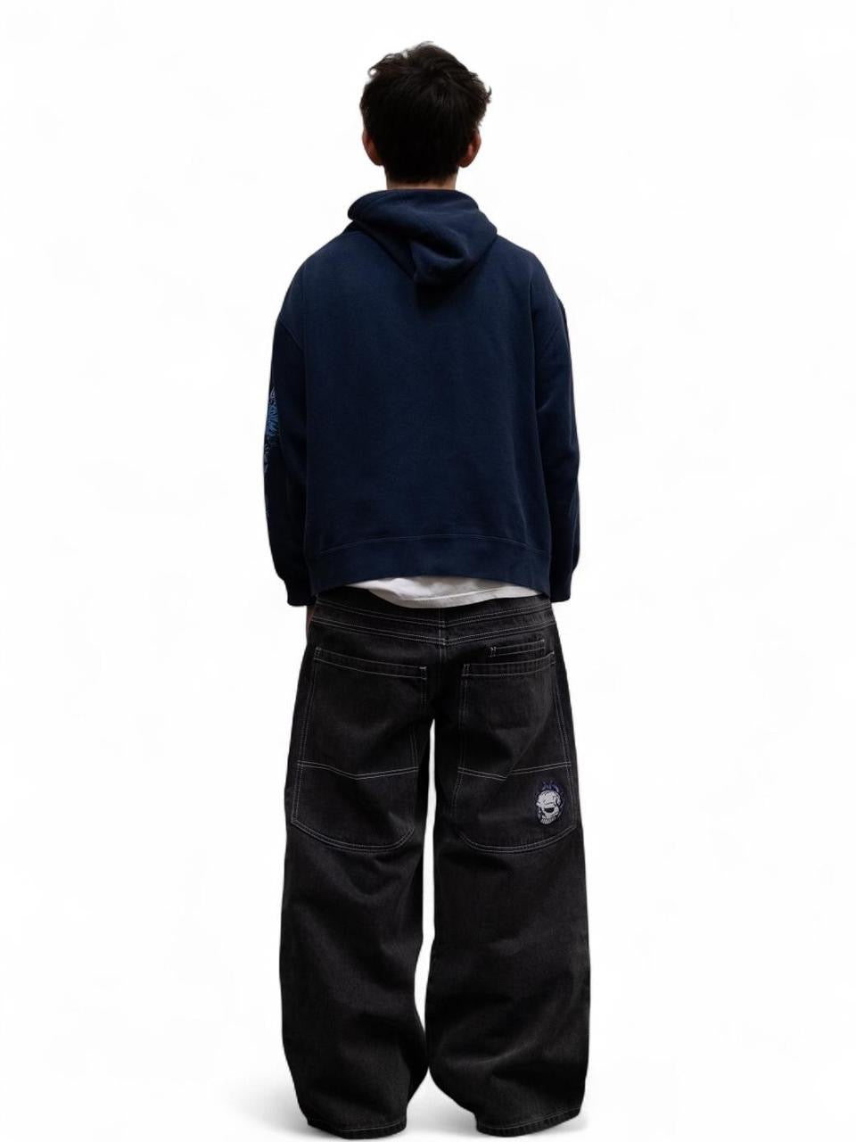 Skull Stripe Denim (Black Wash) – Azure US