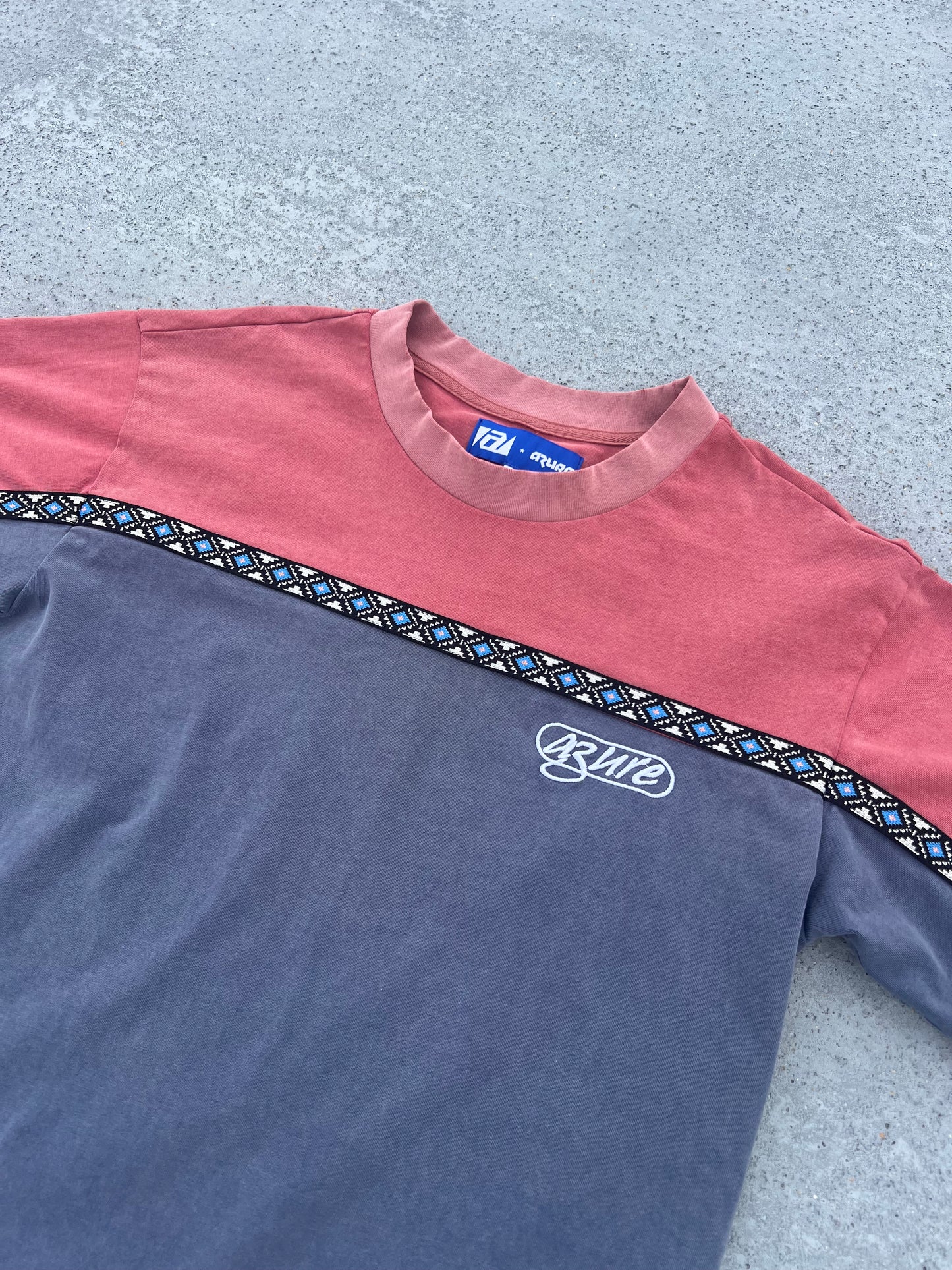 Aztec Tee (Red/Navy)