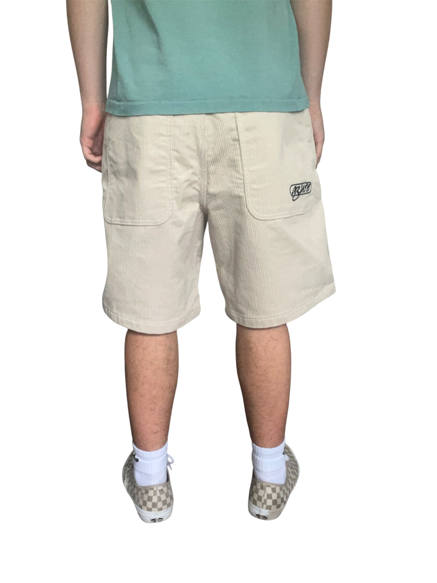 Aztec Corduroy Shorts (Tan/Gray)