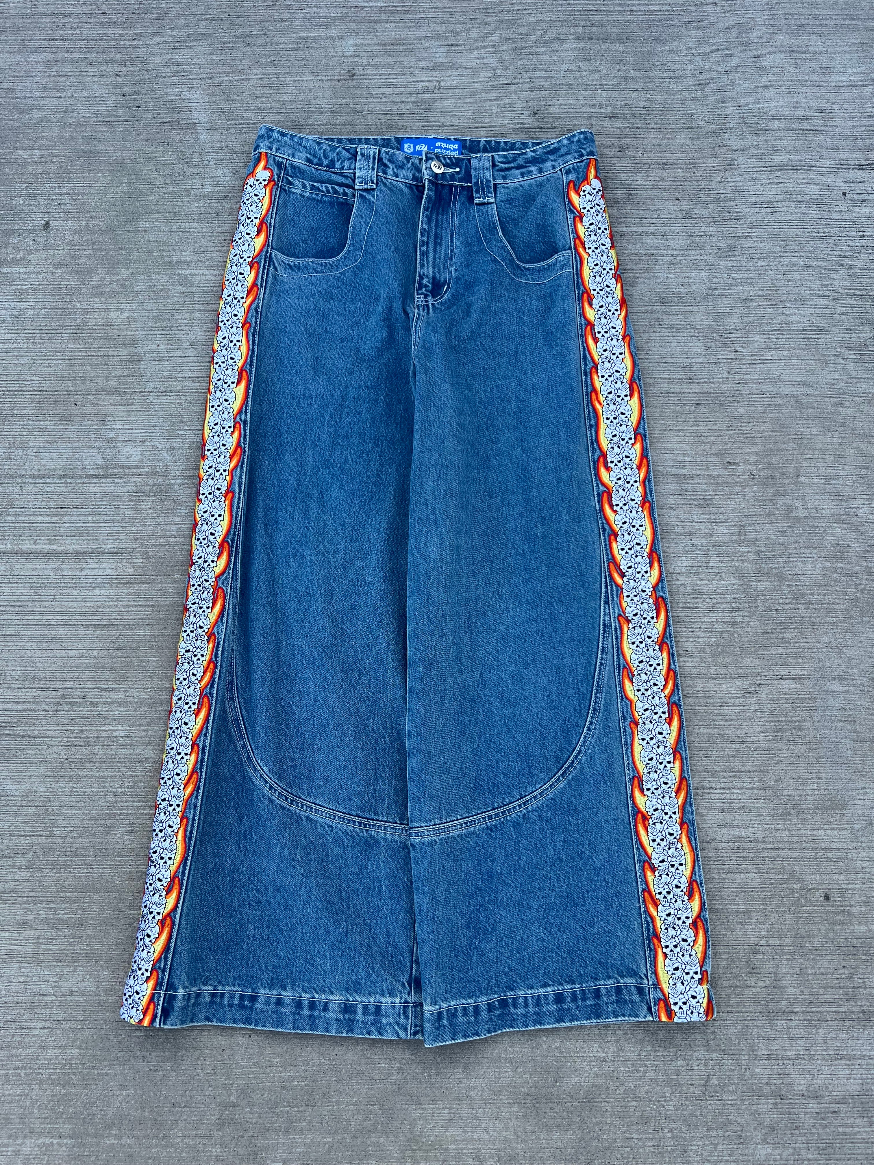 Skull Stripe Denim (Dark Wash) – Azure US