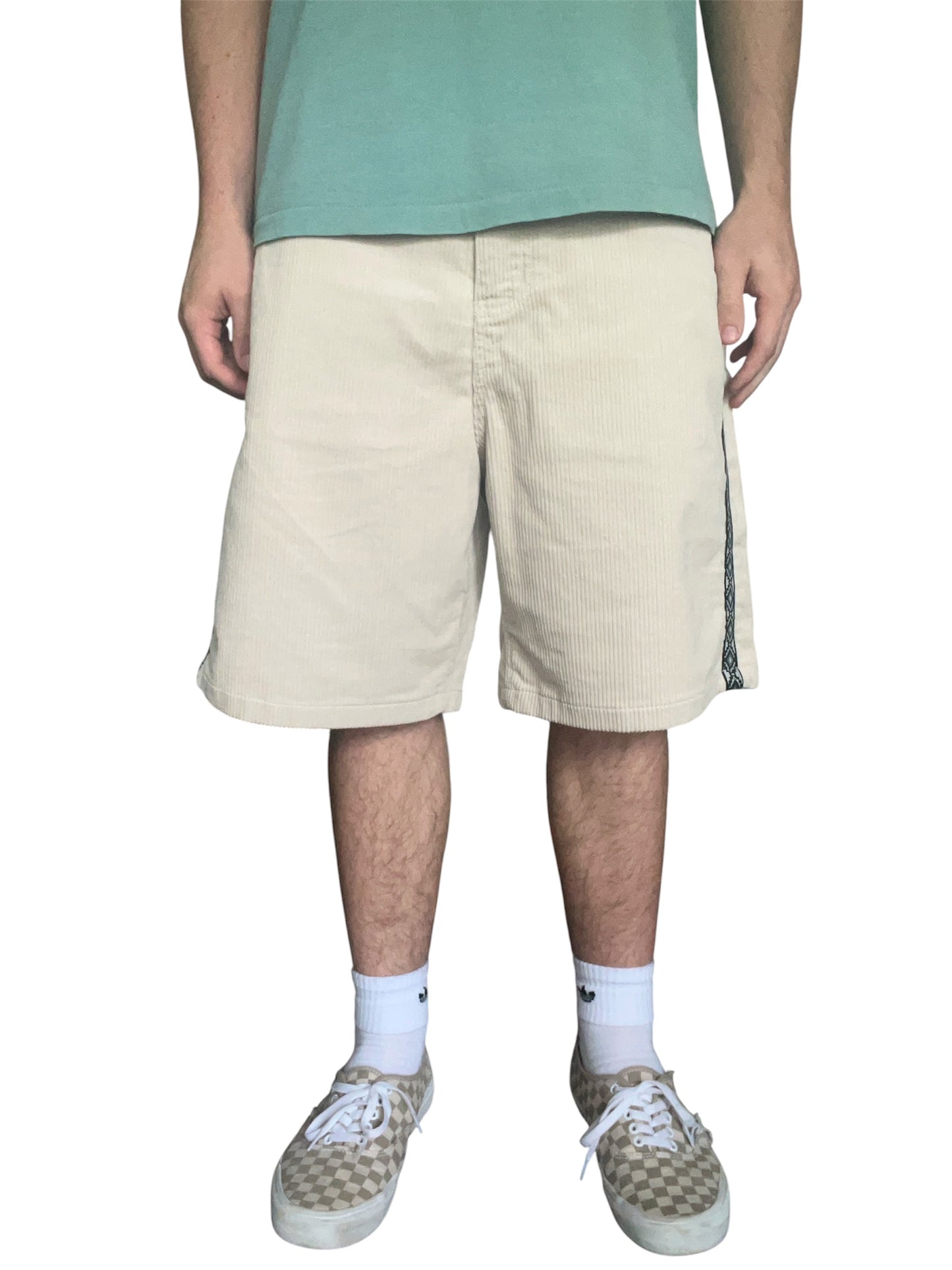 Aztec Corduroy Shorts (Tan/Gray)