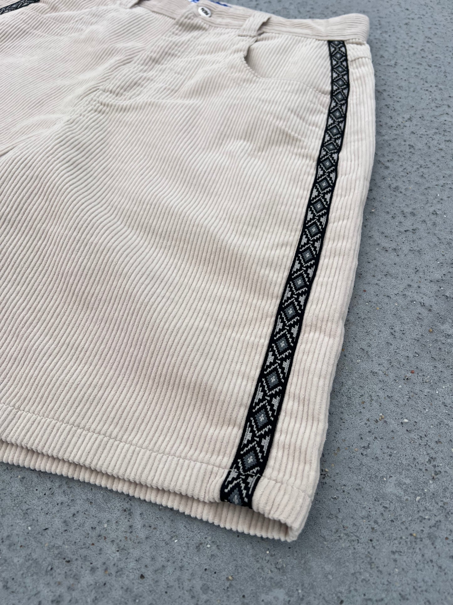 Aztec Corduroy Shorts (Tan/Gray)