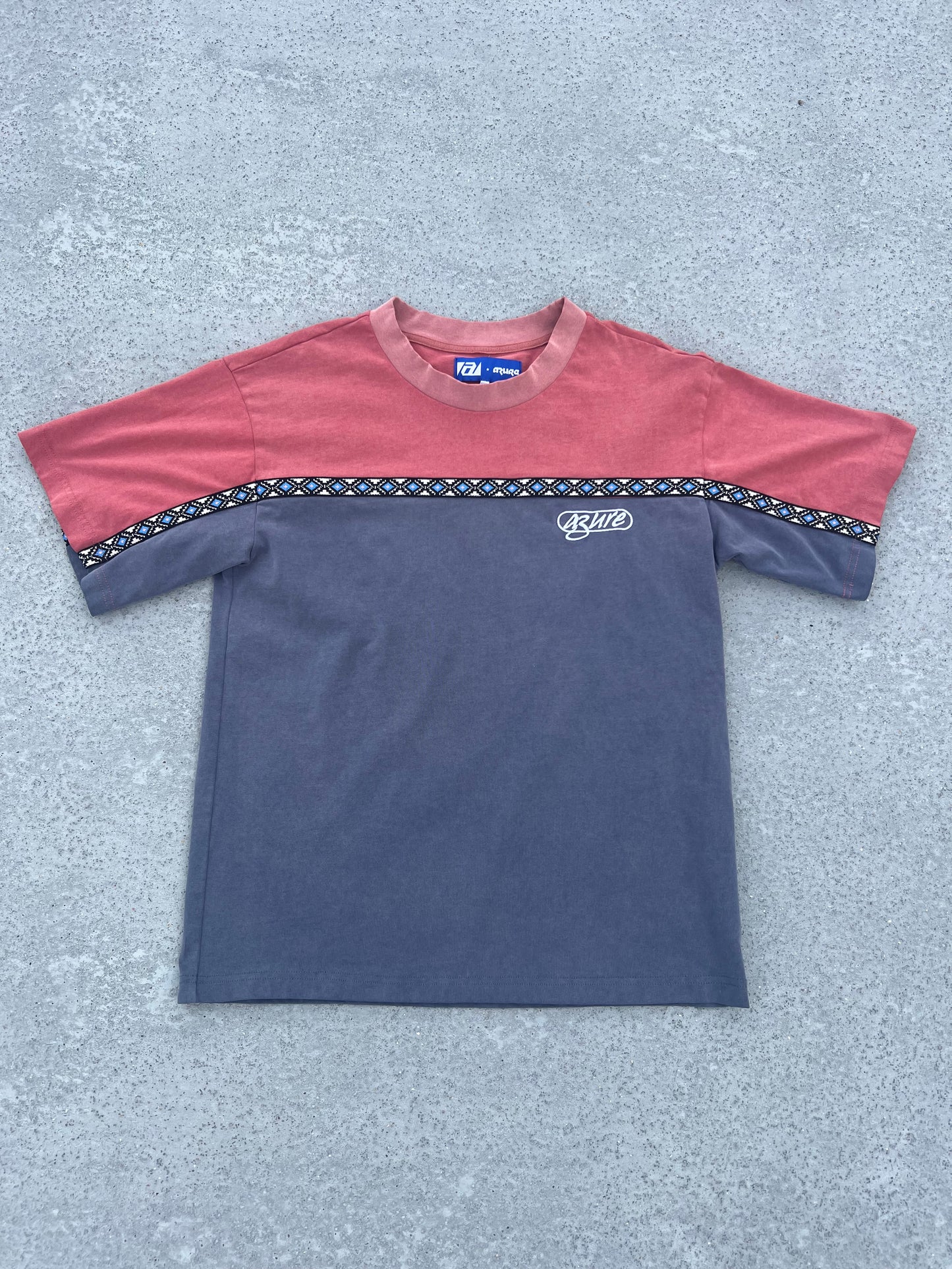 Aztec Tee (Red/Navy)