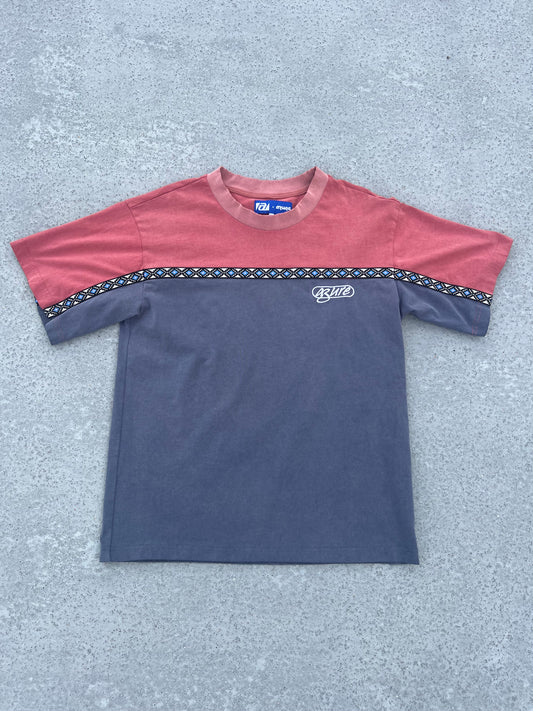 Aztec Tee (Red/Navy)